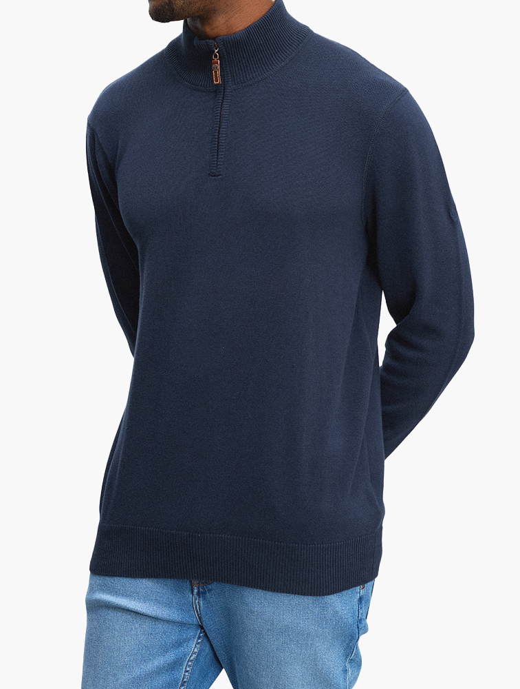 MyRunway | Shop Timberland Navy Williams River 1/2 Zip Sweater for